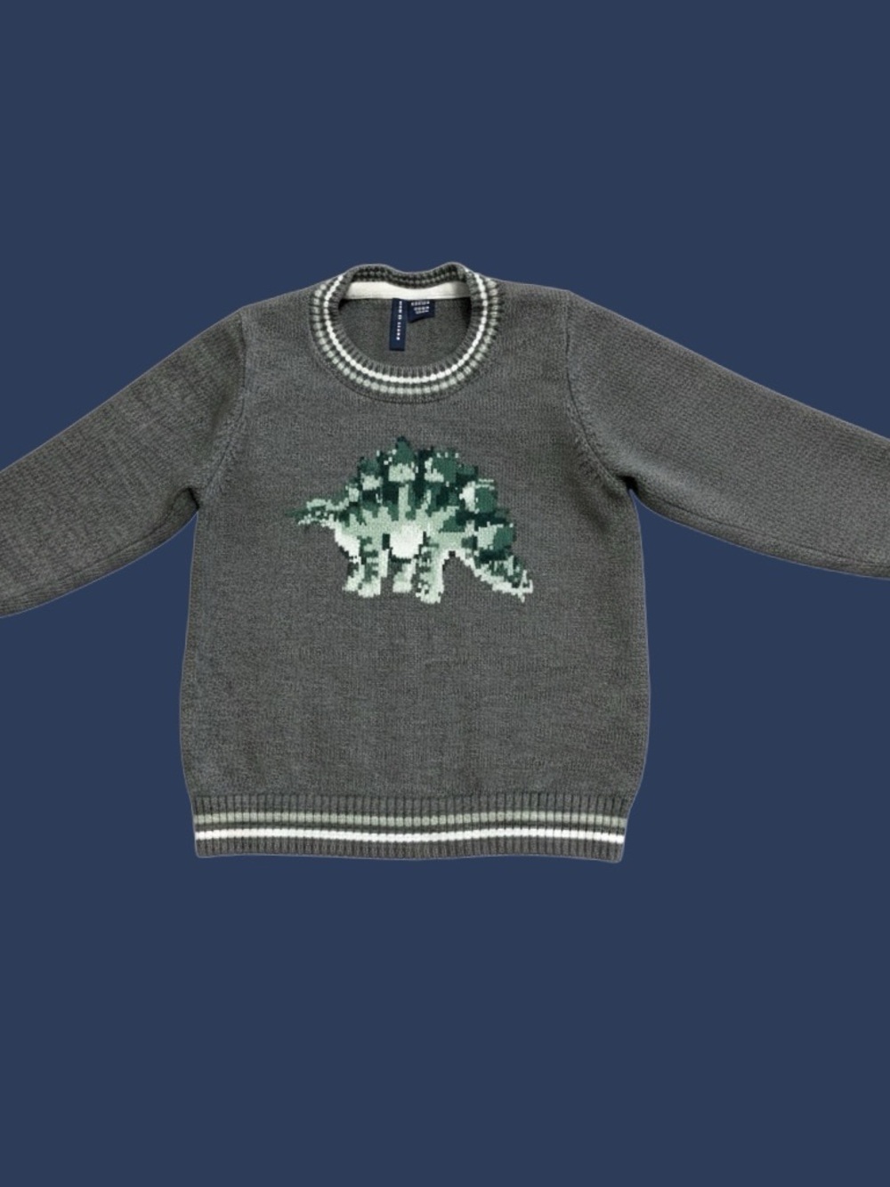 Janie & Jack gray Dino sweater